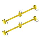 Kit 2 Luminárias Teto Trilho 3 Spots Direcionáveis Amarelo