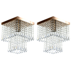 Kit 2 Lustre De Cristal Acrilico Marrycrilic Cobre.