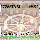 Kit 2 Lustre Luminária Pendente 85cm Leme De Navio 4b