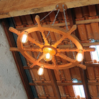 Kit 2 Lustre Luminária Pendente 85cm Leme De Navio 4b