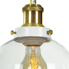 Kit 2 Lustre Pendente Château Bola Media Vidro Branco/gold