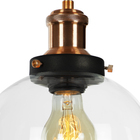 Kit 2 Lustre Pendente Château Bola Media Vidro Preto /cobre