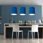 Kit/2 Lustre Pendente Cilíndrico Md-4012 Cúpula Em Tecido 18x