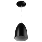 Kit 2 Lustre Pendente Cone De Alumínio 20x14cm Preto + Lampa