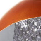 Kit 2 Lustre Pendente Meia Lua 40cm Cobre Cristais Acrilicos