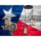 Kit 2 Lustre Pendente Rustico Coutry Texas 1001/1 Pt/cobre