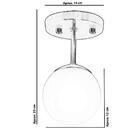 Kit 2 Lustre Plafon Orby Escovado 23x14 Cm