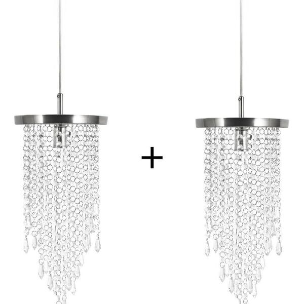 Kit 2 Lustre Redondo Crilik Ls7301 Cromado