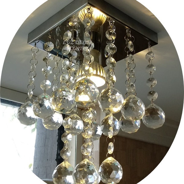 Kit 2 Lustres Para Lavabo Em Cristais Verdadeiro K9 110v/220v