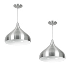 Kit 2 Lustres Pendente Aladim Escovado 31cm