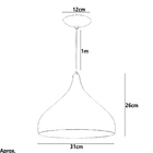 Kit 2 Lustres Pendente Aladim Preto Com Cobre 31cm