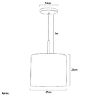 Kit 2 Lustres Pendente Bilboquê Grande Branco Com Cobre