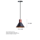 Kit 2 Lustres Pendente Costa Rica 17cm Mesa Balcão Gourmet: C