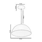 Kit 2 Lustres Pendente Meia Lua 40cm Alumínio Gold Rose