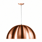 Kit 2 Lustres Pendente Meia Lua 40cm Alumínio New Cobre