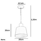 Kit 2 Lustres Pendentes Florença De Alumínio Branco C/ Cobre