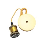 Kit 2 Lustres Pendentes Luminária Vintage Metal Dourado - Áre