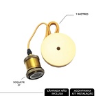 Kit 2 Lustres Pendentes Luminária Vintage Metal Dourado - Áre