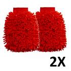 Kit 2 Luva Microfibra Multiuso Lavagem Carro Moto Automotiva