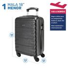 Kit 2 Malas De Viagem De Bordo Carry On Grafite Fibra Abs 20"
