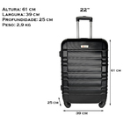 Kit 2 Malas Viagem Rodinhas Giratórias 360° Abs Média 22`` Ho