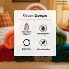 Kit 2 Manta Cobertor Casal Microfibra Soft Macia 180x220cm Ca