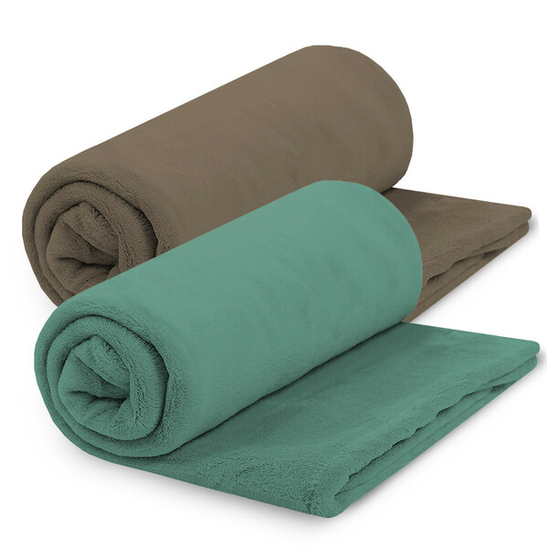 Kit 2 Manta Cobertor Casal Microfibra Soft Macia 180x220cm Ca