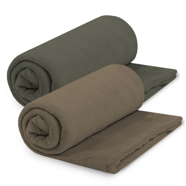 Kit 2 Manta Cobertor Casal Microfibra Soft Macia 180x220cm Ca