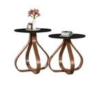 Kit 2 Mesa Canto Lateral Decorativa Sala Redonda Luxo Cebola