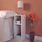 Kit 2 Mesa De Cabeceira Branco Cama Solteiro Quarto Sala 20cm