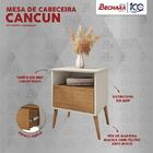 Kit 2 Mesa De Cabeceira Cancun 1 Gaveta Pés Madeira Maciça