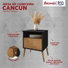 Kit 2 Mesa De Cabeceira Cancun 1 Gaveta Pés Madeira Maciça