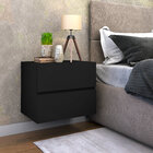 Kit 2 Mesa De Cabeceira Eros 45 Estilo Clean 2 Gavetas Corred