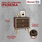 Kit 2 Mesa De Cabeceira Ipanema 2 Gavetas Pés Madeira Maciça