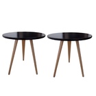 Kit 2 Mesa De Cabeceira Mesa De Apoio Lateral Pé Palito 44cm