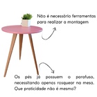 Kit 2 Mesa De Cabeceira Mesa De Apoio Lateral Pé Palito 68cm