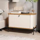 Kit 2 Mesa De Cabeceira Quarto Tucupí 1 Porta E Pés De Metal