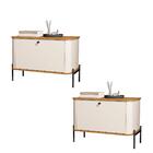 Kit 2 Mesa De Cabeceira Quarto Tucupí 1 Porta E Pés De Metal