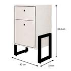 Kit 2 Mesa de Cabeceira Wooli 2 Gavetas Pés Metálicos Nature