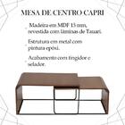 Kit 2 Mesa De Centro Alta E Baixa Pinhao Base Metal Nacc