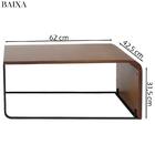 Kit 2 Mesa De Centro Alta E Baixa Pinhao Base Metal Nacc