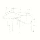 Kit 2 Mesa De Centro Para Salas 65cm Palheta - Preto