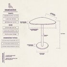 Kit 2 Mesa Lateral Afrodite Base Aço Inoxidável Cinamomo