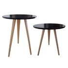 Kit 2 Mesa Redonda Lateral Canto Apoio Sala Quarto 44 E 56cm