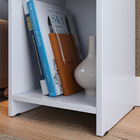 Kit 2 Mesas Cabeceira Branco Mesinha Organizadora Prateleira