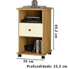 Kit 2 Mesas Cabeceira Com Rodizios Ot38 Mpri