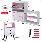 Kit 2 Mesas Cabeceira Dream Mesinha Lateral Cama Sapateira Ve