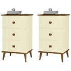 Kit 2 Mesas Cabeceira Retro 3 Gav Rv107 Mpri