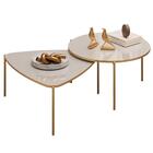 Kit 2 Mesas Centro Lina Cleia Pés Metal Dj Moveis