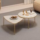 Kit 2 Mesas Centro Lina Cleia Pés Metal Dj Moveis